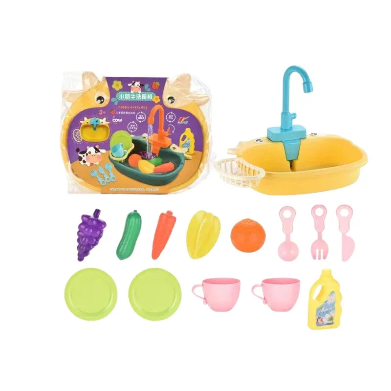 Cow Kitchen Sink Playset for Kids –  Cow Design for Fun