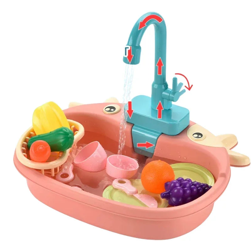 Cow Kitchen Sink Playset for Kids – Cow Design for Fun