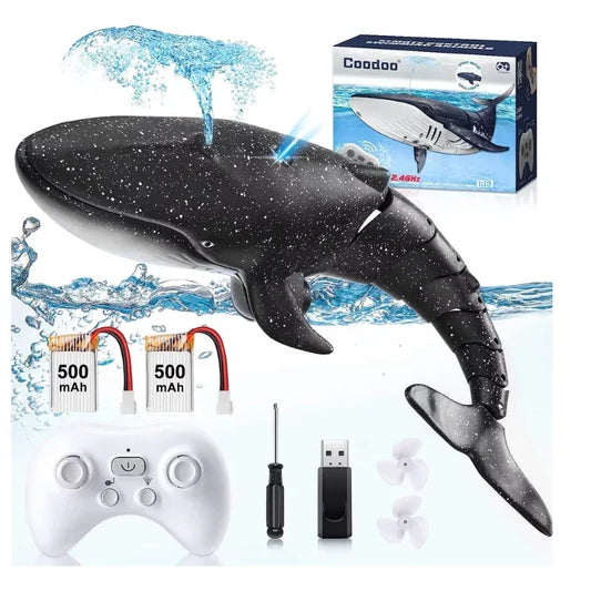 Remote Control Water Spray Whale Toy Play Fun for Kids