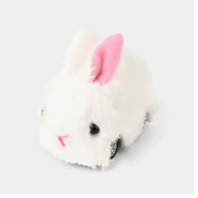 Remote Control Watch Plush Bunny Car Toy Soft Furry Rabbit Vehicle