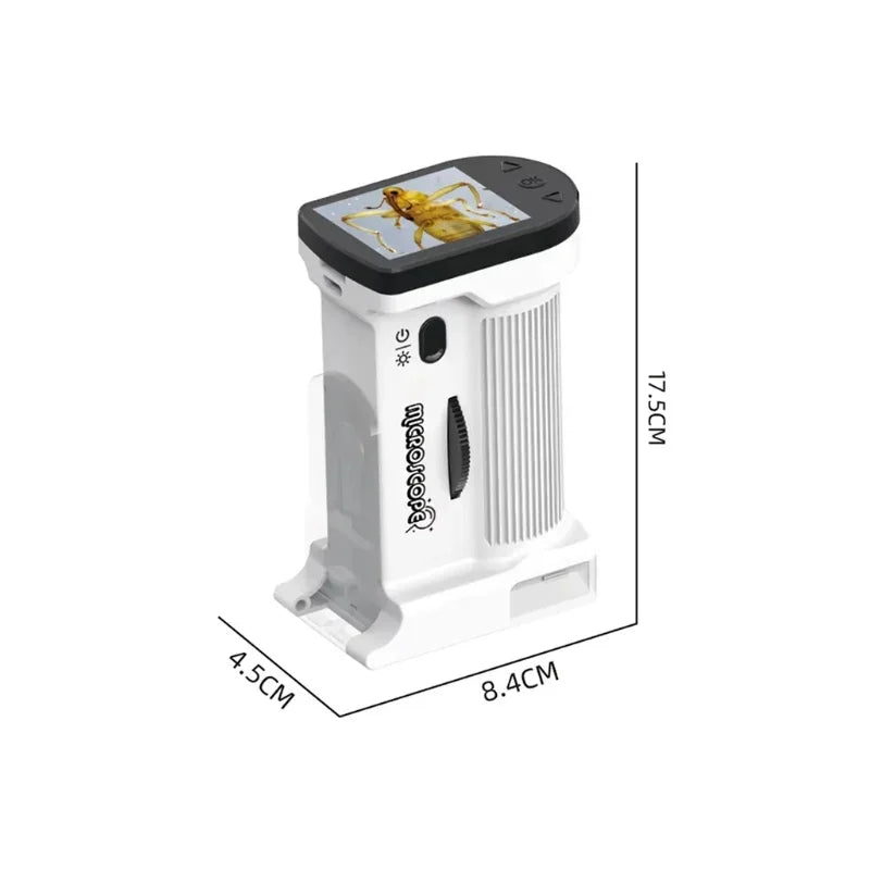 Portable Electron Microscope with Built-Rechargeable Digital Microscope
