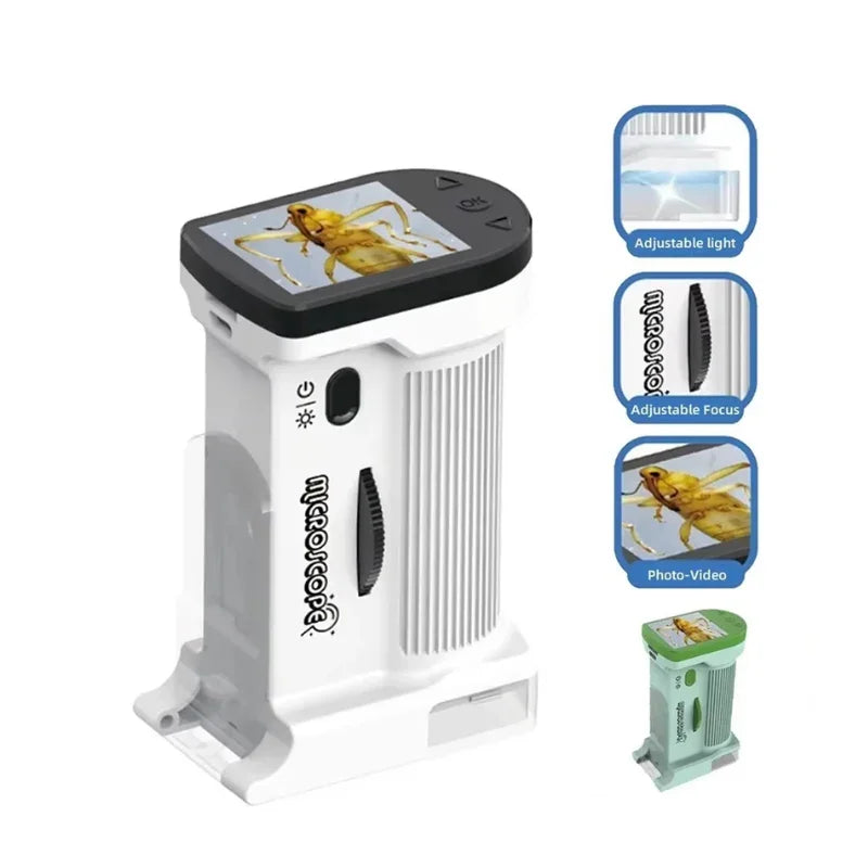 Portable Electron Microscope with Built-Rechargeable Digital Microscope