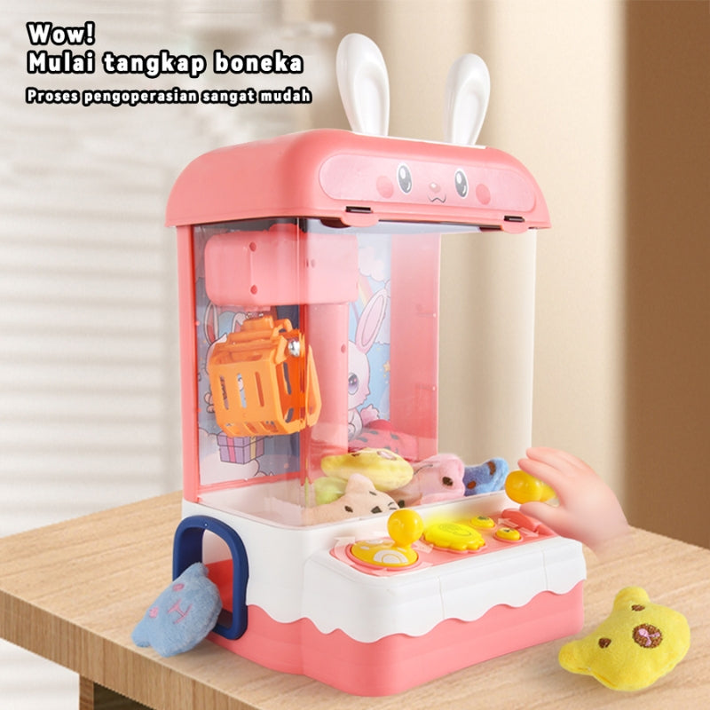 Mini Claw Machine with Light-Up Rabbit Design – USB-Powered Toy Game