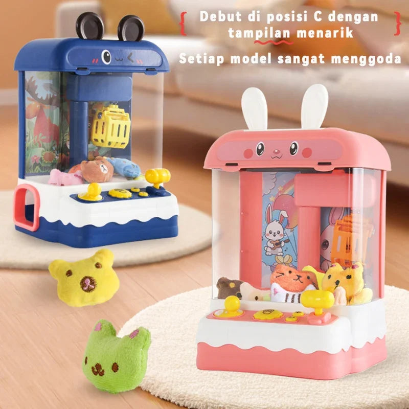 Mini Claw Machine with Light-Up Rabbit Design – USB-Powered Toy Game