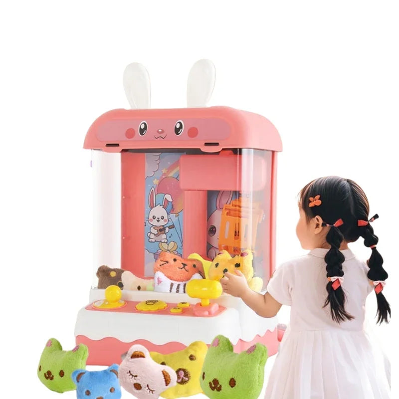 Mini Claw Machine with Light-Up Rabbit Design – USB-Powered Toy Game