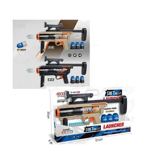 Triple-Shot Grenade Launcher Toy – Realistic Shell Ejection Blaster