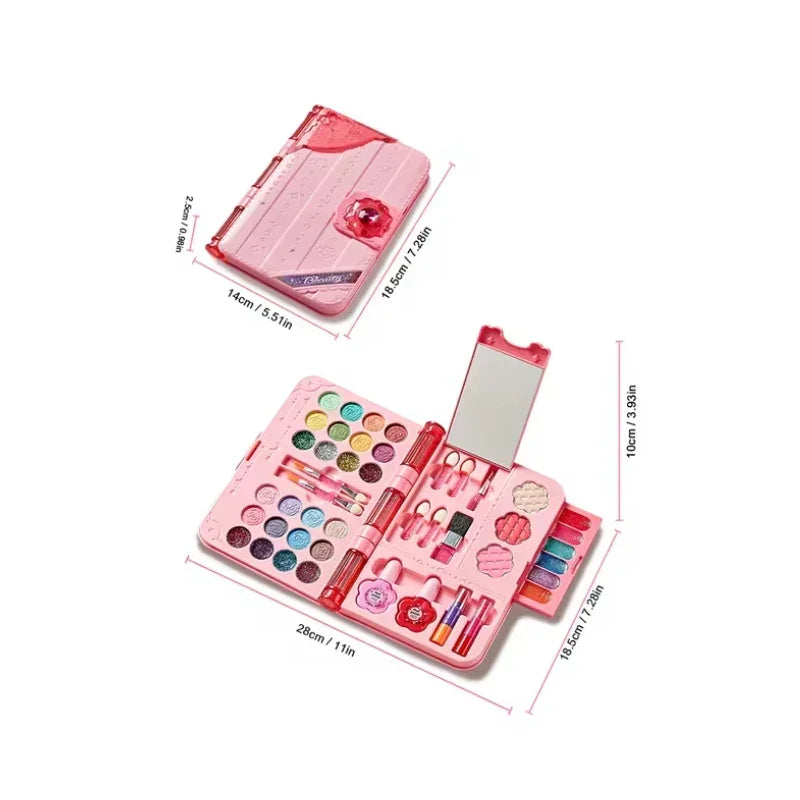 Kids Makeup Kit for Girls Real Cosmetic Pretend Play Beauty Set (Deal)
