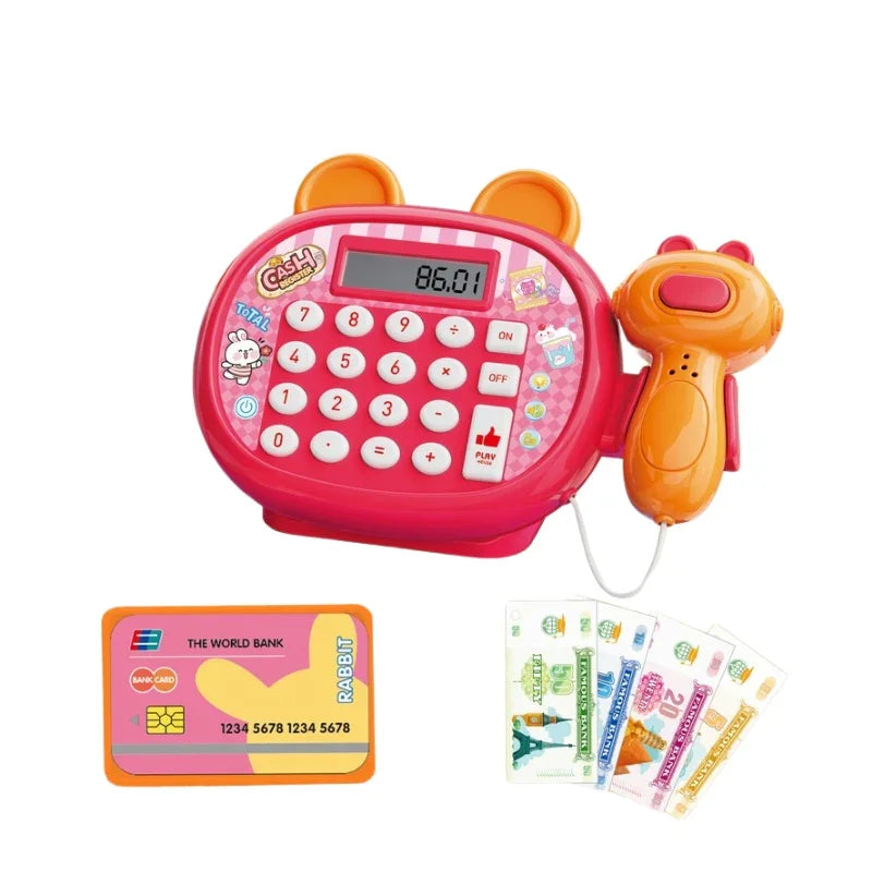 Kids Cash Register Toy– Pretend Play Checkout Set
