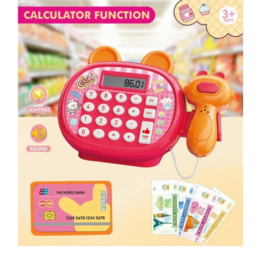 Kids Cash Register Toy– Pretend Play Checkout Set