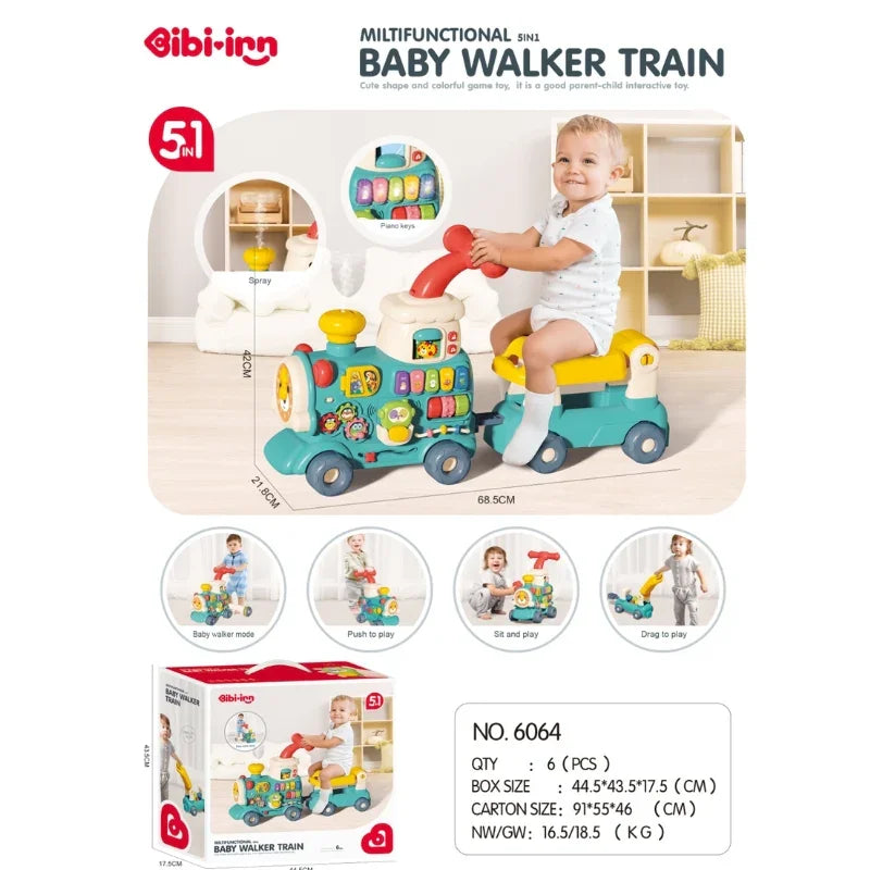 Musical Learning Push Walker – Baby Walker Train Toy