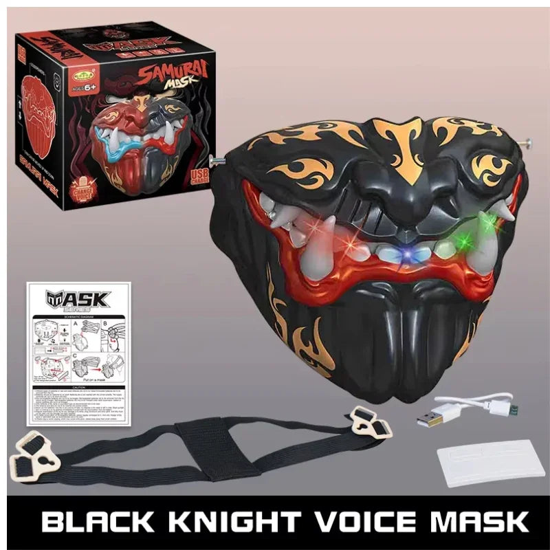 Halloweeen Glow LED Mask – Kids Light-Up Costume Shield
