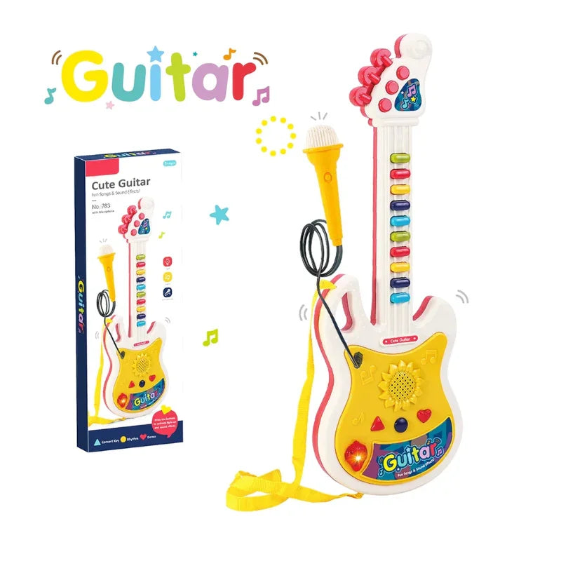 Electric Guitar Musical Toy for Kids – Light-Up Play Guitar