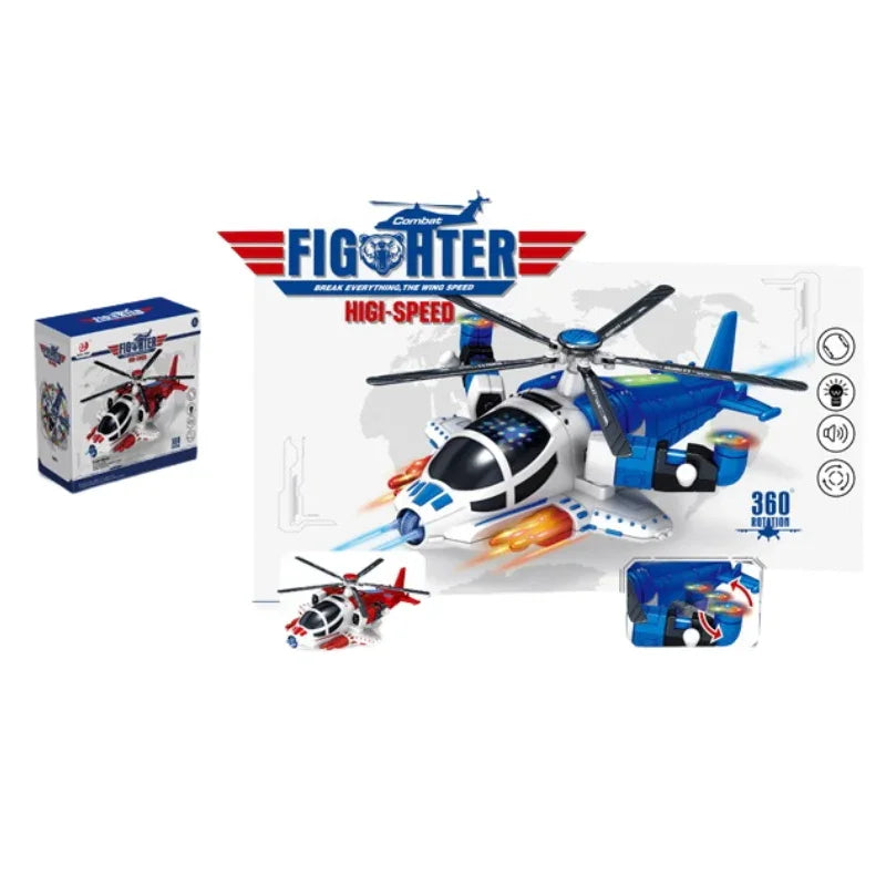 Action Chopper Helicopter Toy Lights, Sounds & Bump-n-Go Adventure
