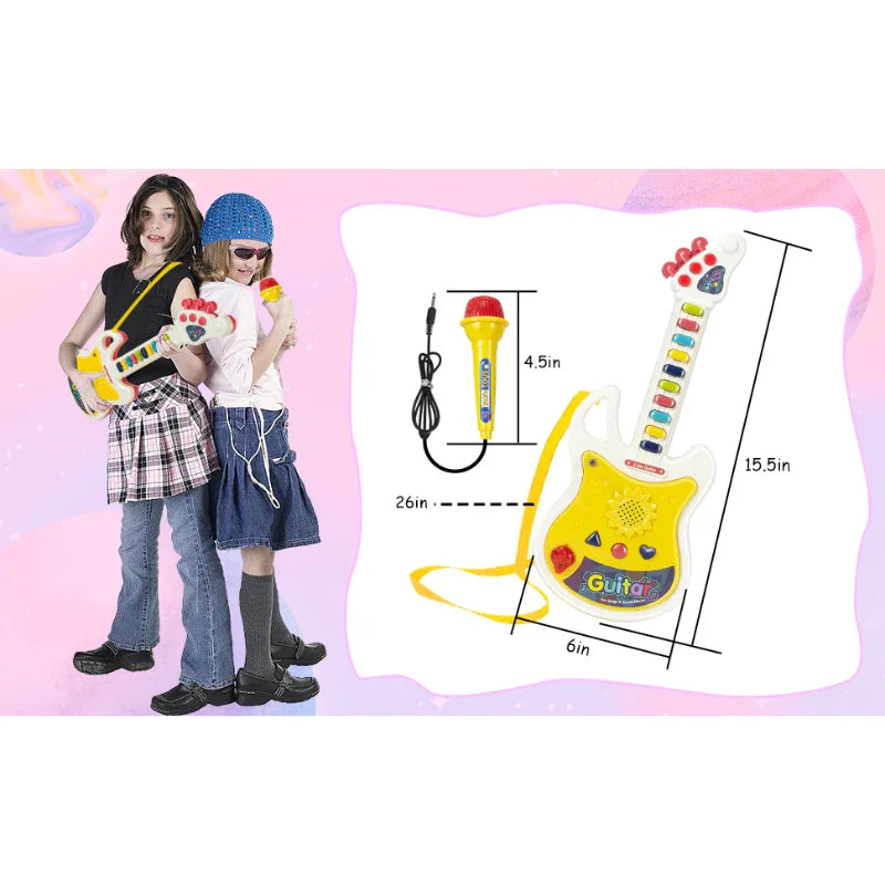 Electric Guitar Musical Toy for Kids – Light-Up Play Guitar