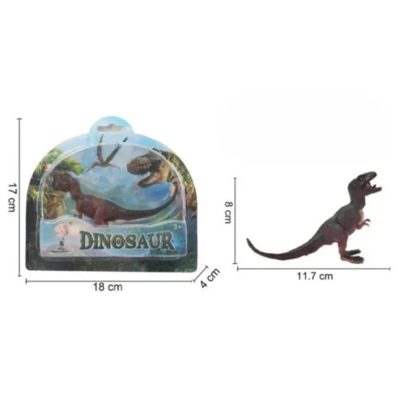 Mini Dino Discovery Set Soft Rubber Educational Dinosaur Toys for Kids