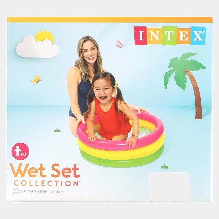 Intex Colorful 3 Ring Baby Pool Safe Fun Water Play for Little Ones