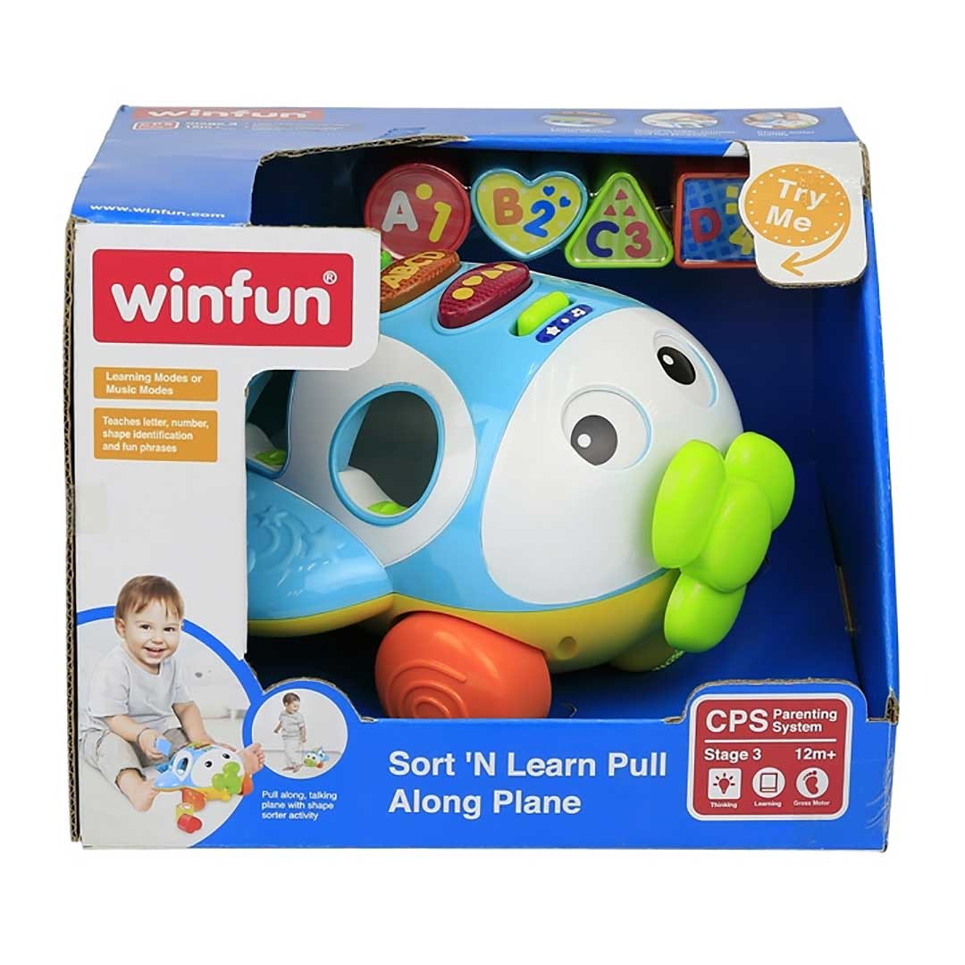 Winfun - Soft Pull Along Learning Plane Toy For Kids (1505)