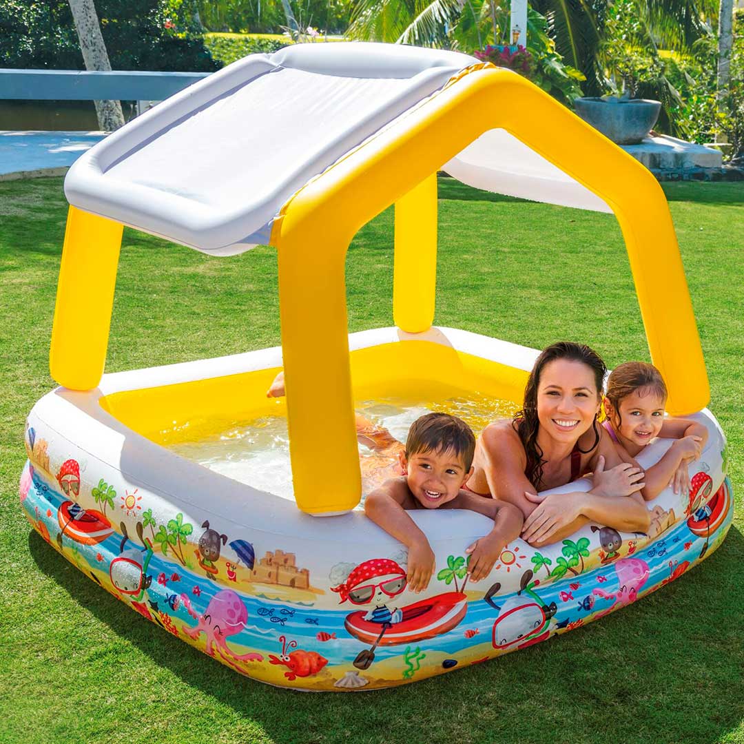 Baby pool best sale with shade