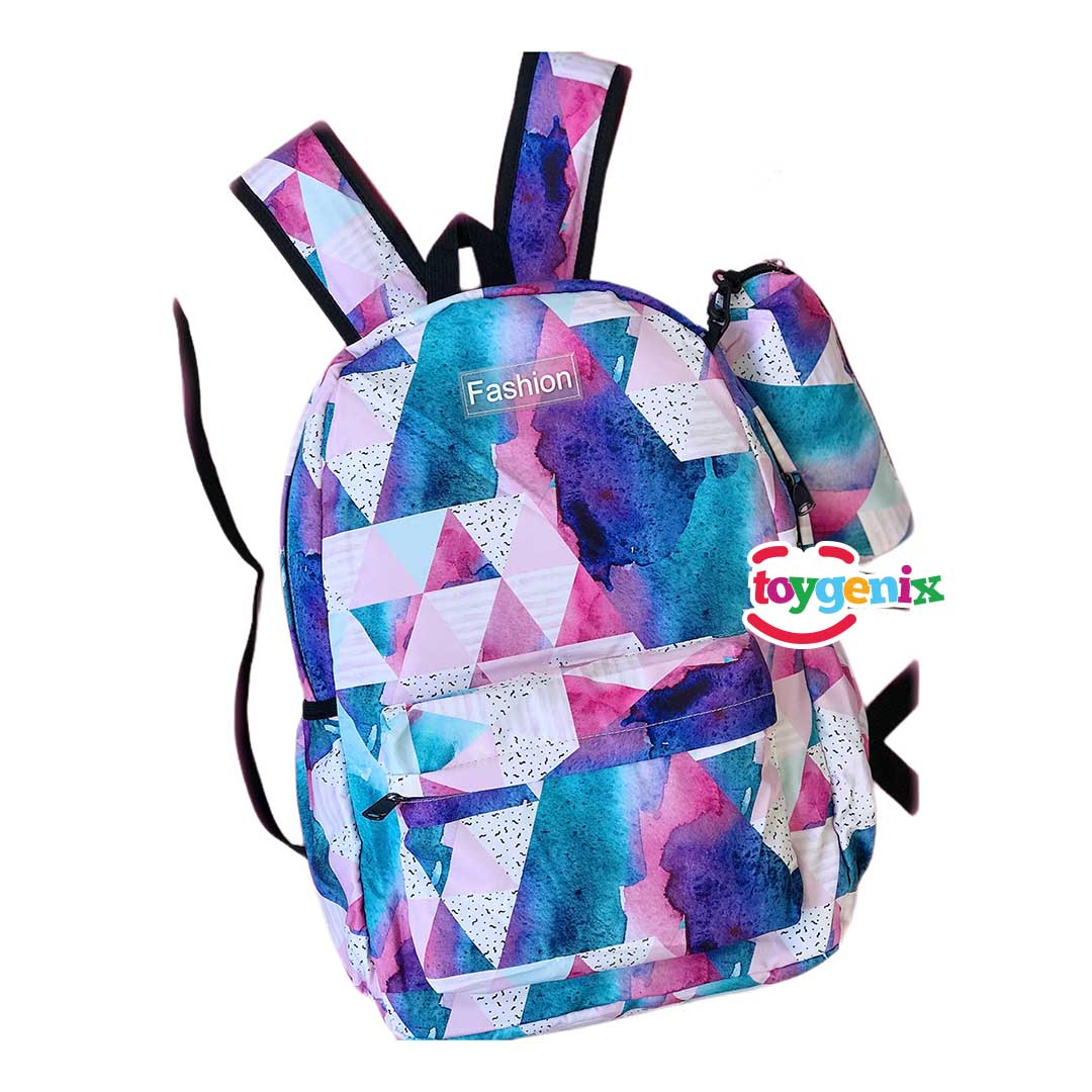 Beautiful Printed Large Capacity College Bag-003