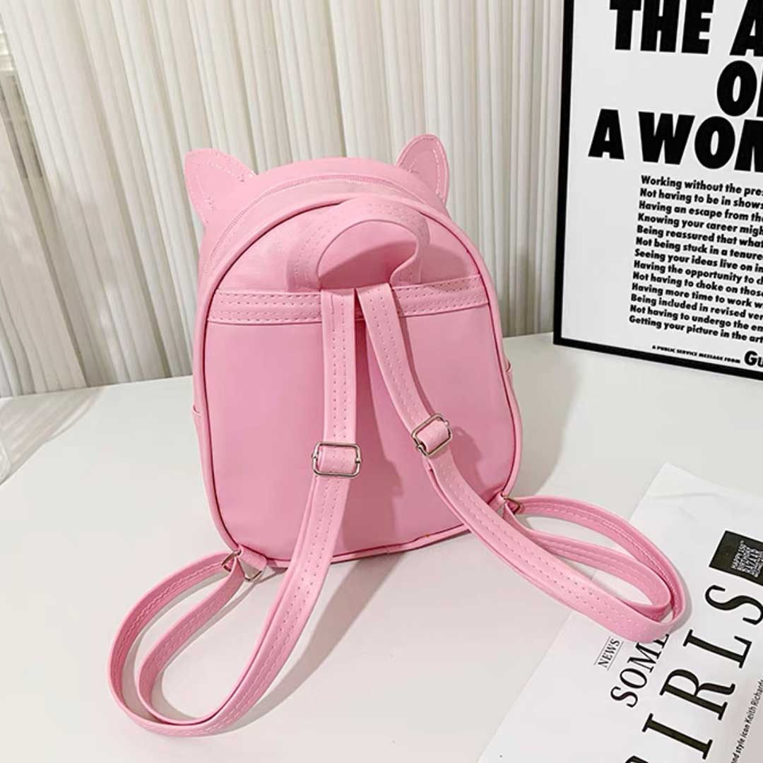Unicorn Face Leather Backpack