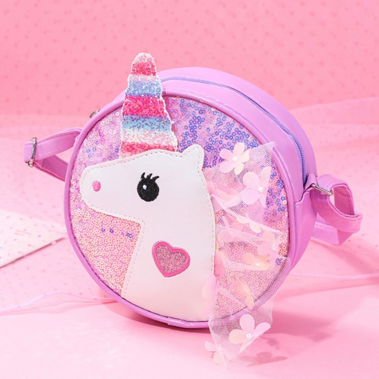 Unicorn Face Cross Body Handbag