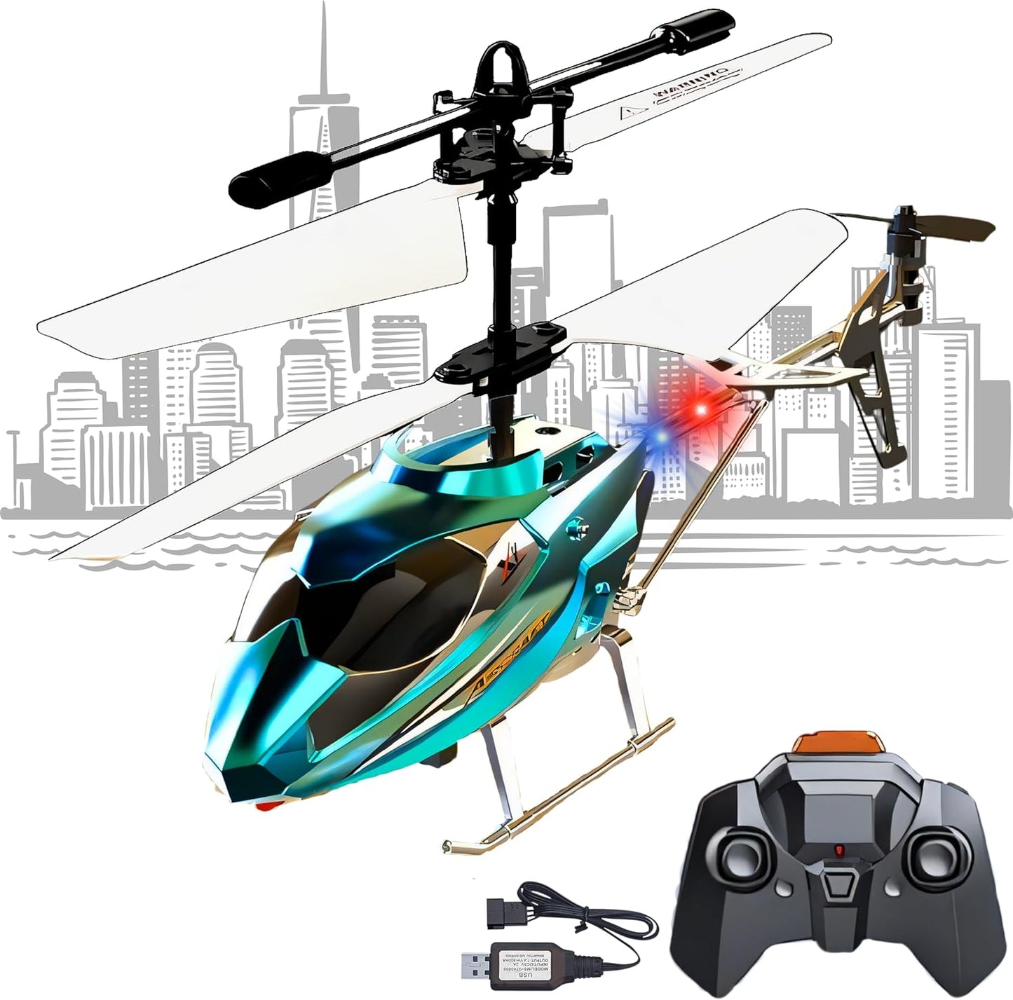 Remote Control Helicopter with LED Lights Fun & Interactive Toy for Kids