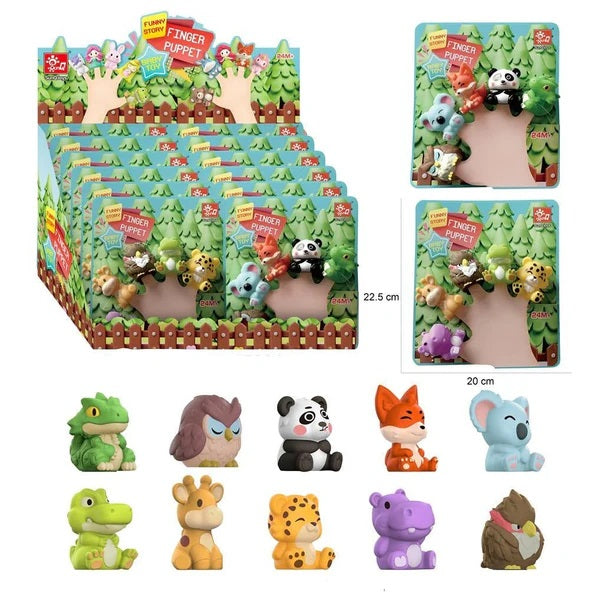 Cute Rubber Finger Animal Puppets Set for Kids