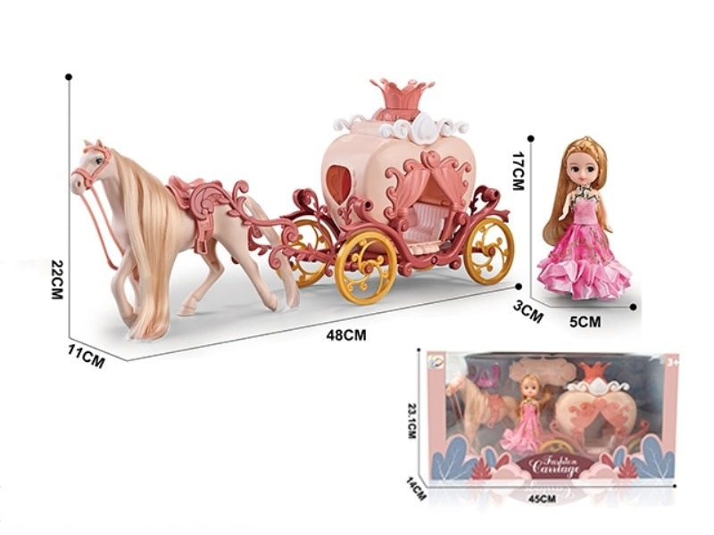 2 PCS Gabbys Doll Music Carriage For Kids