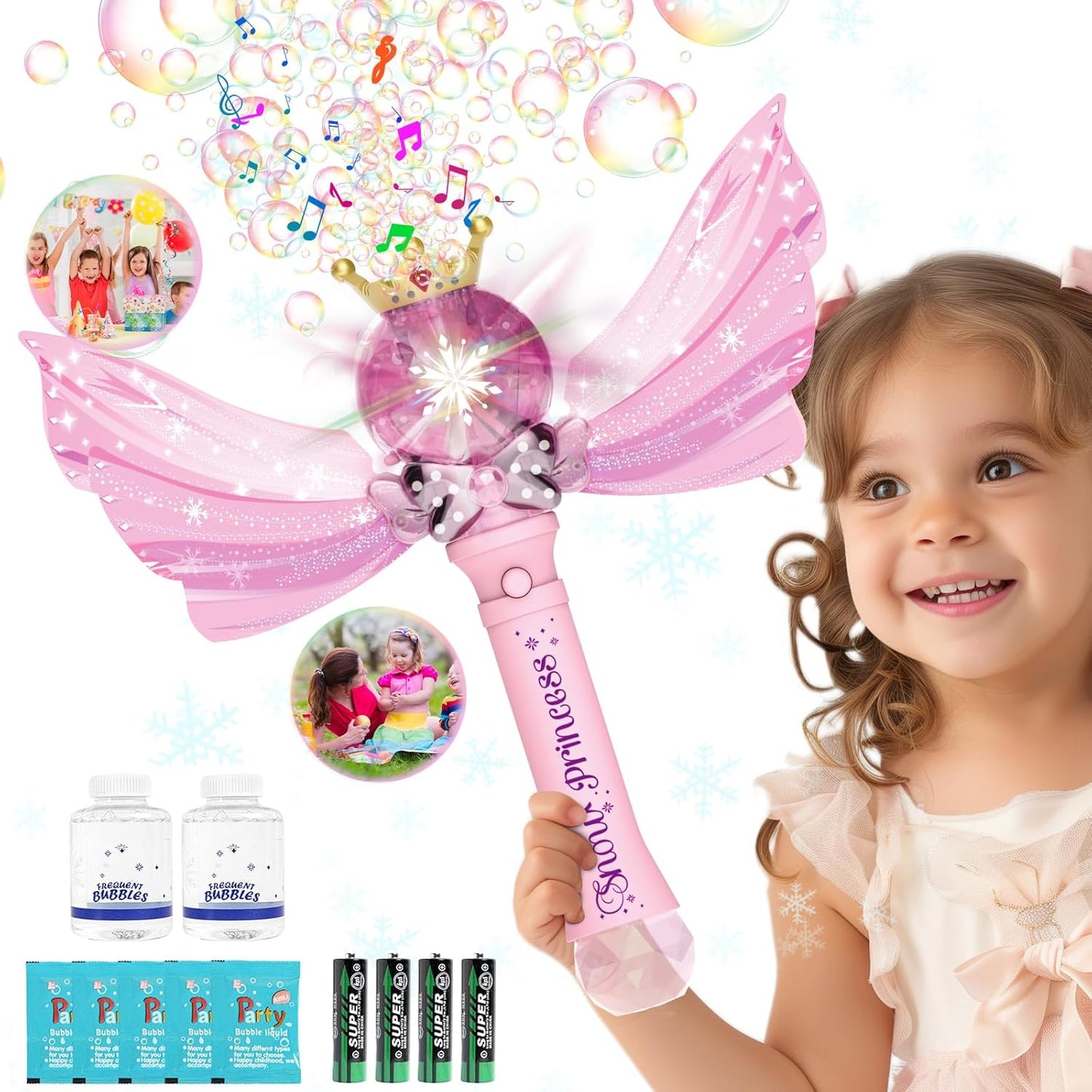 Fairy Princess Bubble Wand – Magical Outdoor Bubble Toy for Girls