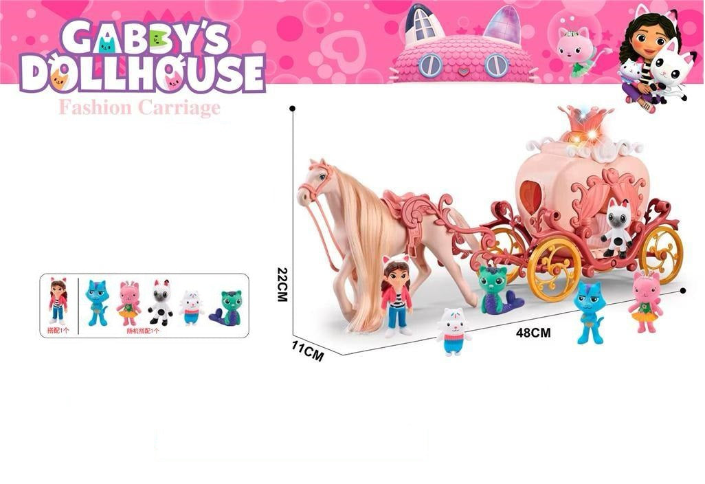 2 PCS Gabbys Doll Music Carriage For Kids