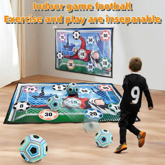 Soccer Game Set Indoor, Kick & Stick Removable, Improve Ball Skills