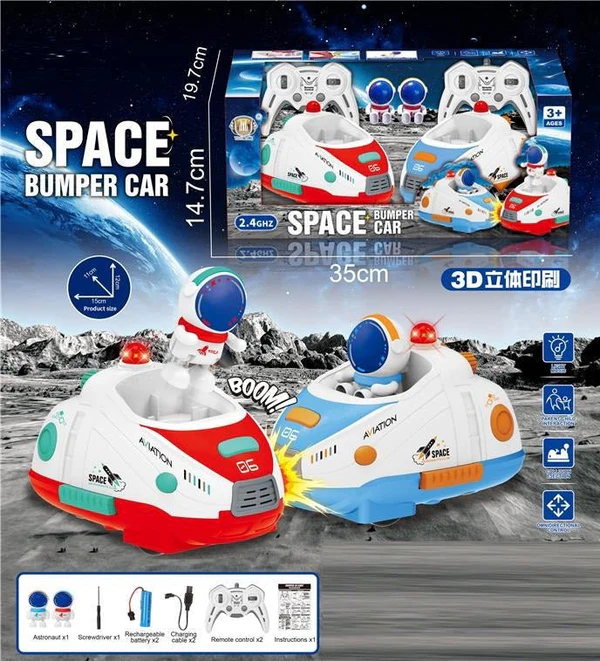 Kids Remote Control Astronaut Car with Lights, Music, USB Cable