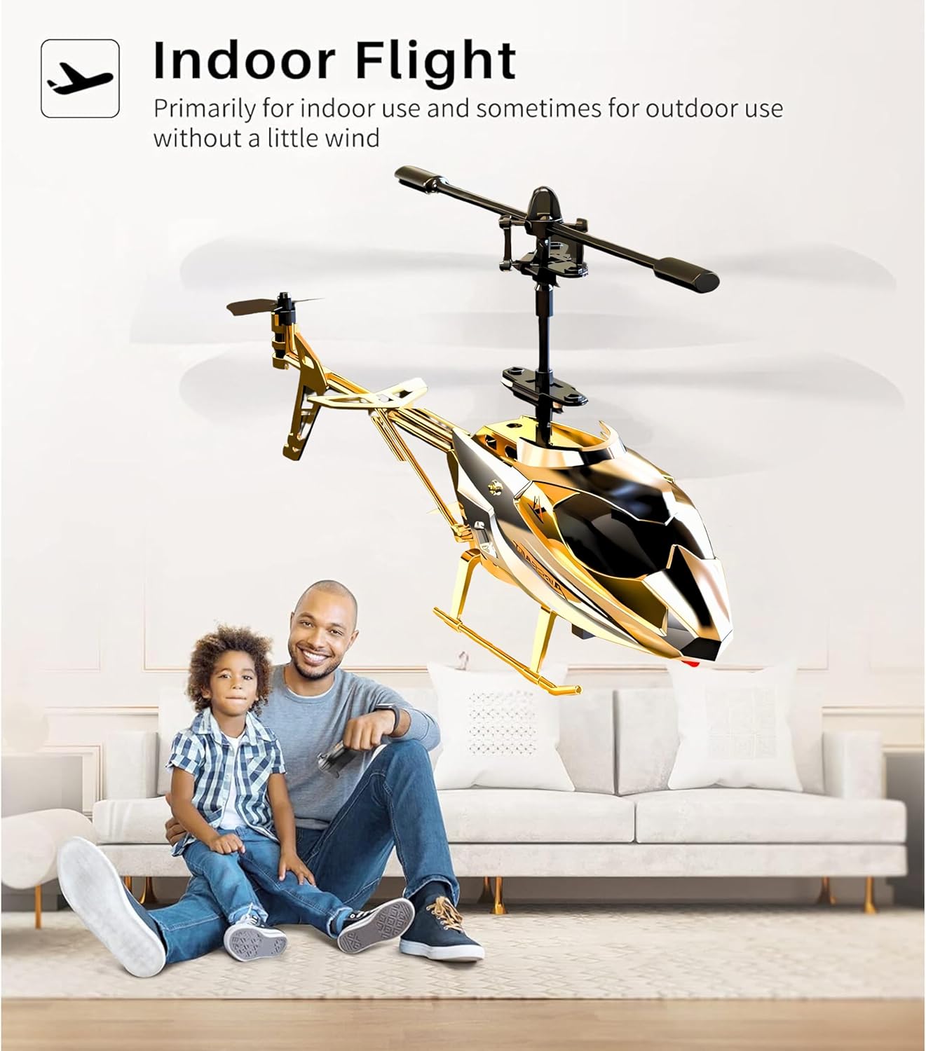 Remote Control Helicopter with LED Lights Fun & Interactive Toy for Kids