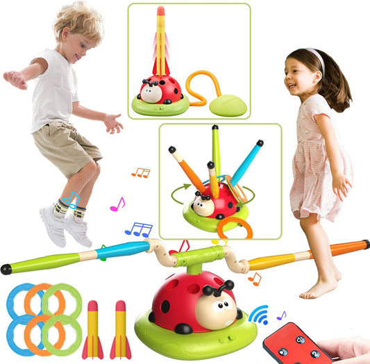 3 In 1 Musical Jump Ring Toss Game For Kids