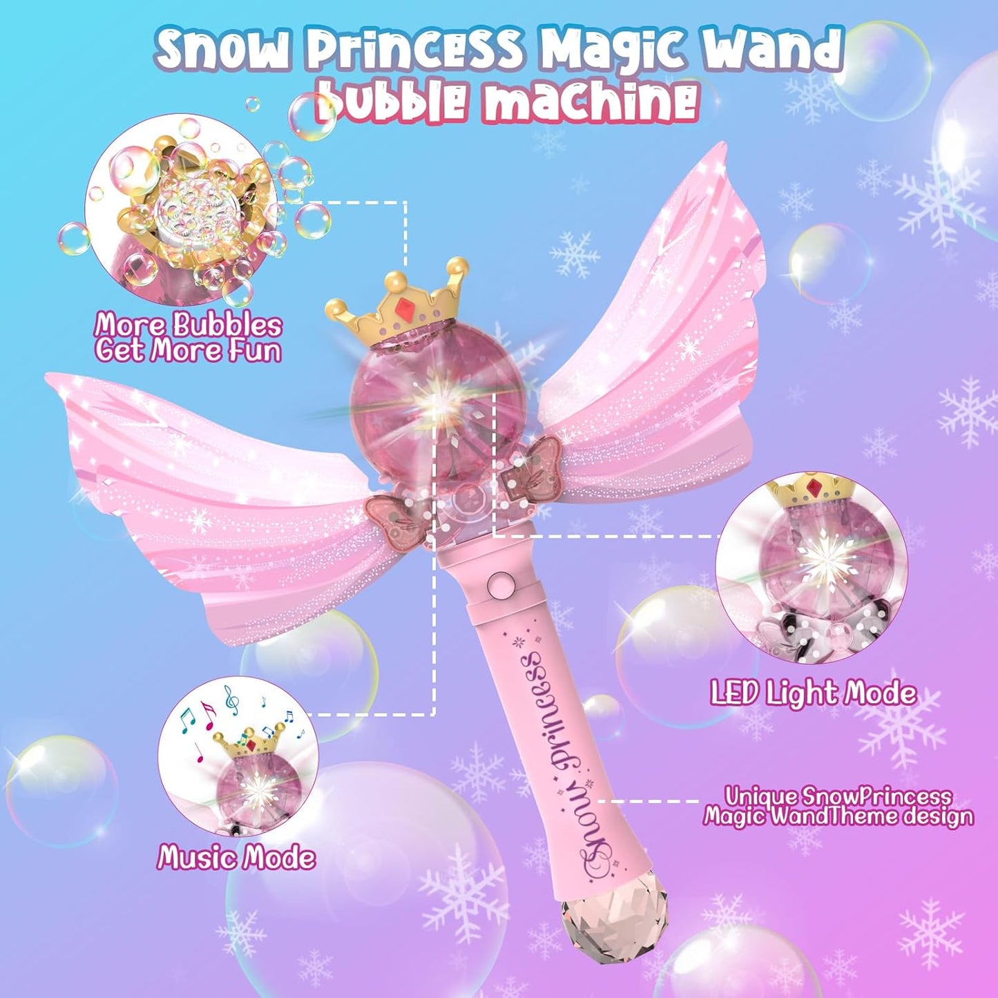 Fairy Princess Bubble Wand – Magical Outdoor Bubble Toy for Girls