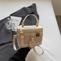 Womens Box Style Shoulder Handbag Elegant Compact