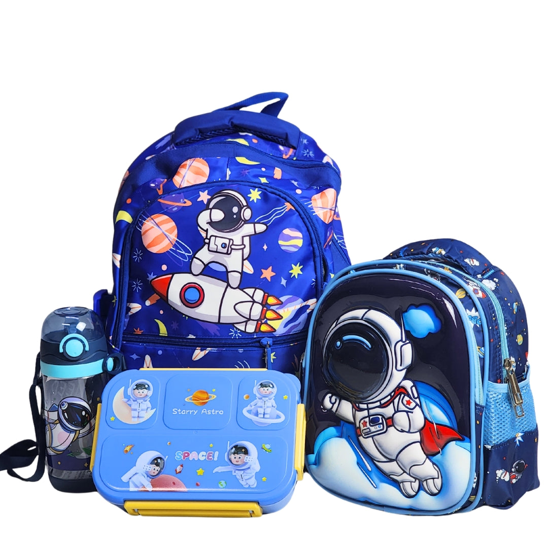 Space Themed School Deal For Kids (Backpack - Lunch Bag/Box & Bottle)