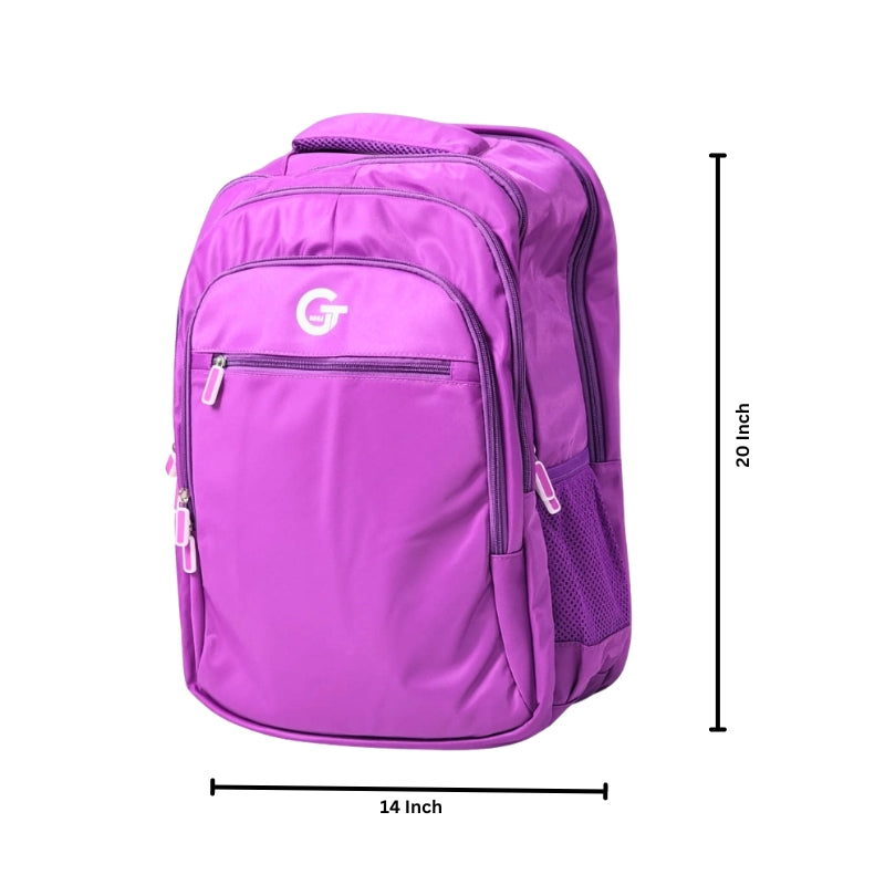 GT Decent School & College Backpack For Kids (6888) (Purple)