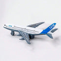 Die-Cast Pull Back Airplane Toy for Kids – Blue & White Aircraft Assorted