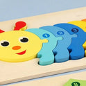 Colorful Wooden Caterpillar Number Puzzle – Fun & Educational Toy