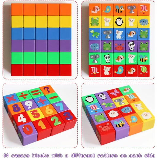 Colorful Stacking Cube Blocks  Fun & Educational Toy for Preschoolers