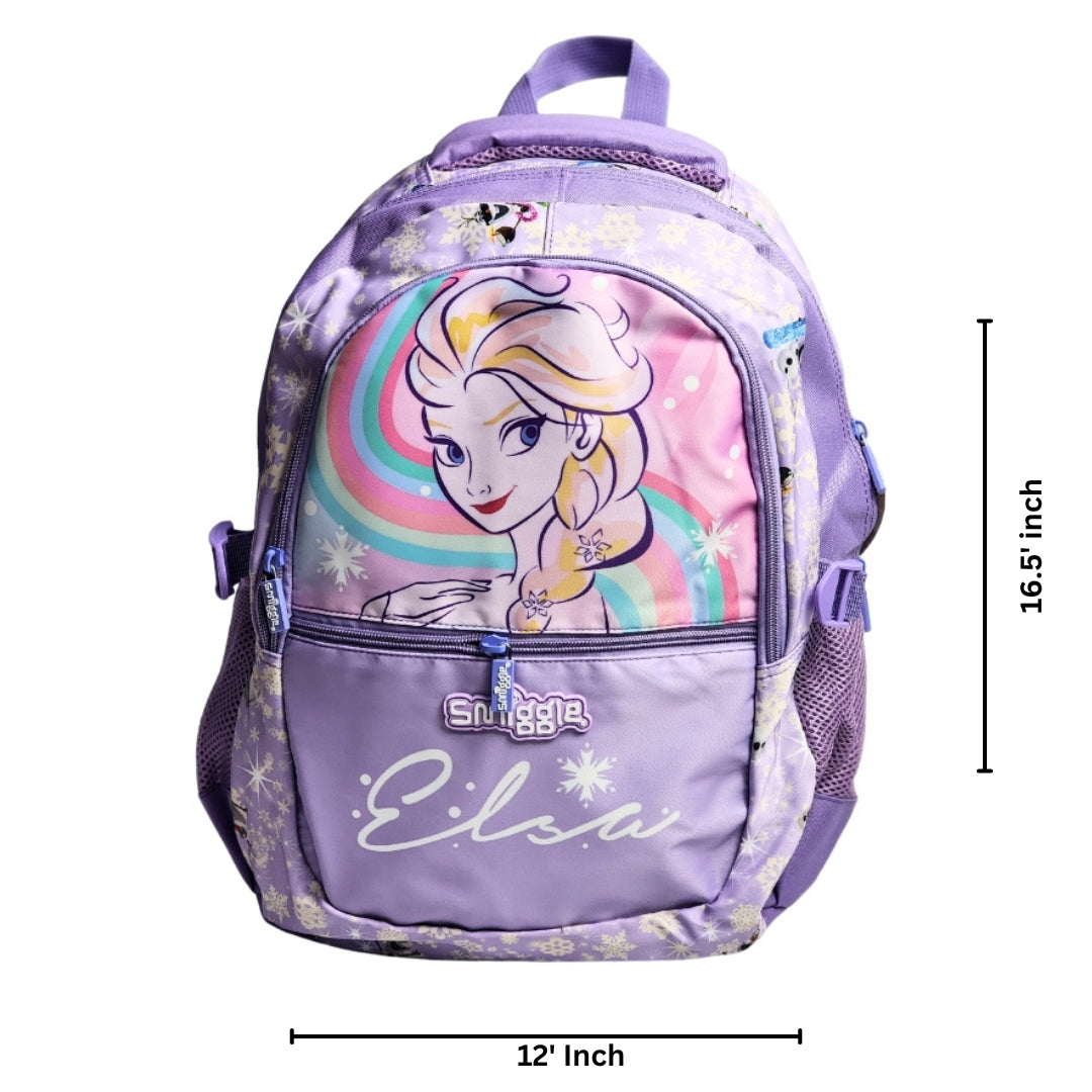Frozen Themed School Backpack With Water Sipper For Kids