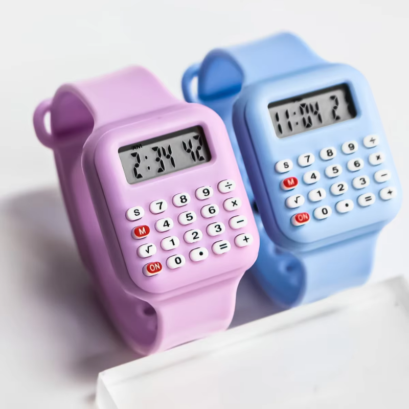 Children's Digital Electronic Calculator Wristwatch For Kids