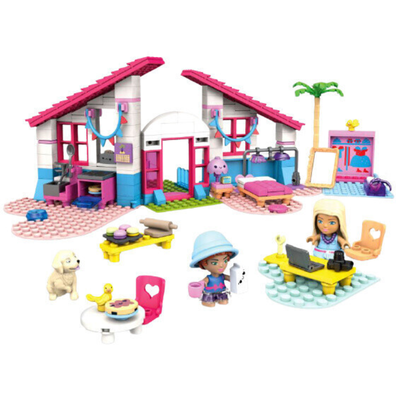 Mega Barbie Malibu House Playset For Kids (303 pcs)