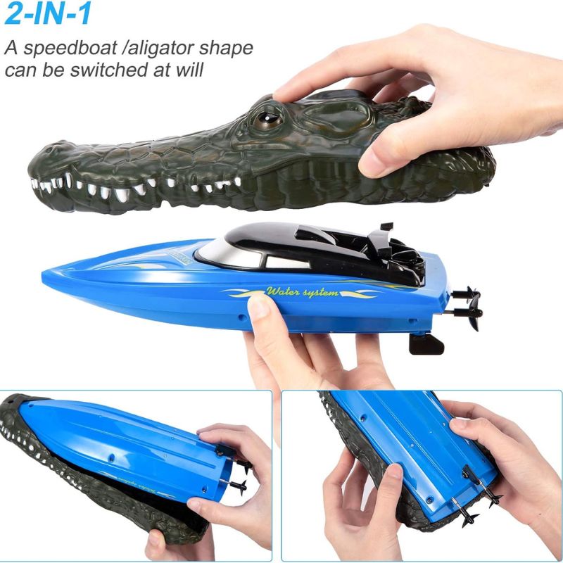 Croc Racer 2-in-1: Turbo RC Boat for All Ages