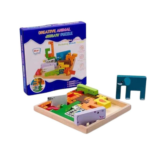 Creative Animal Wooden Jigsaw Puzzle Fun & Learning in Every Piece