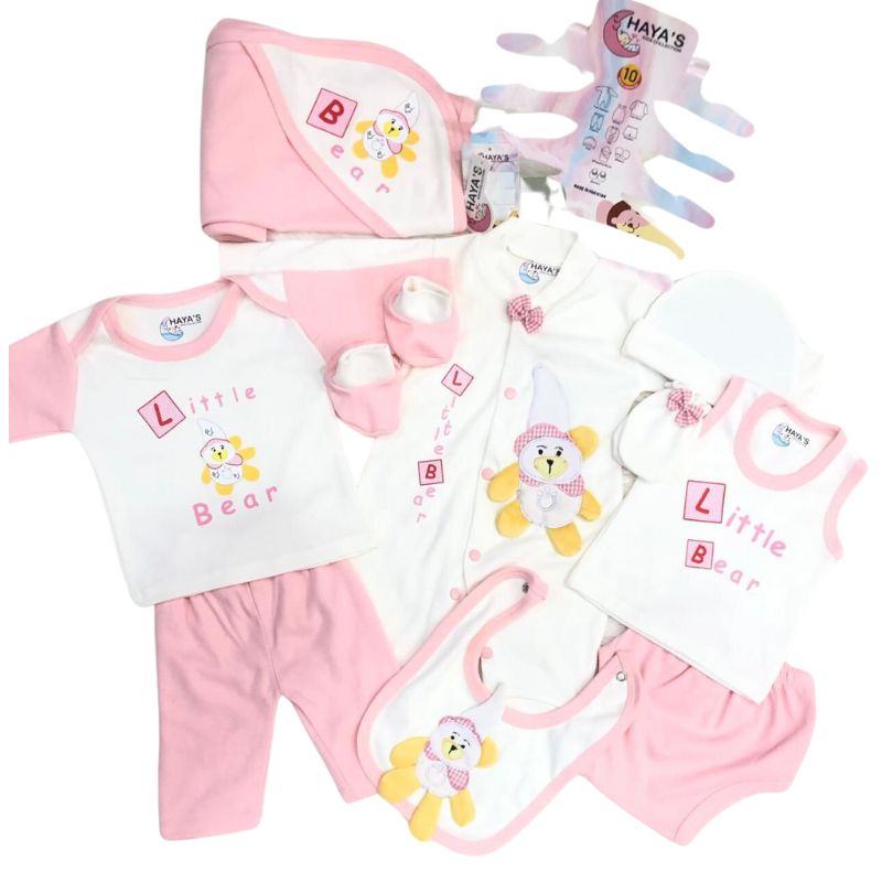 Adorable Little Bear Newborn Gift Set 10-Piece Essentials for Baby Comfort