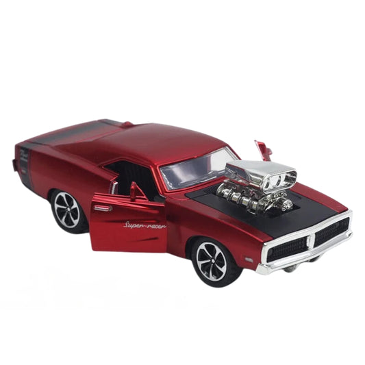 Realistic Dodge Charger Vintage Car Model Toy For Kids - 1 Piece Assorted