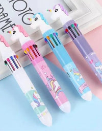10 Colors In 1 Ballpoint Pen Unicorn Shape
