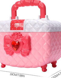 Barbie Doll Makeup Bag and Piggy Bank With lights Music For Kids
